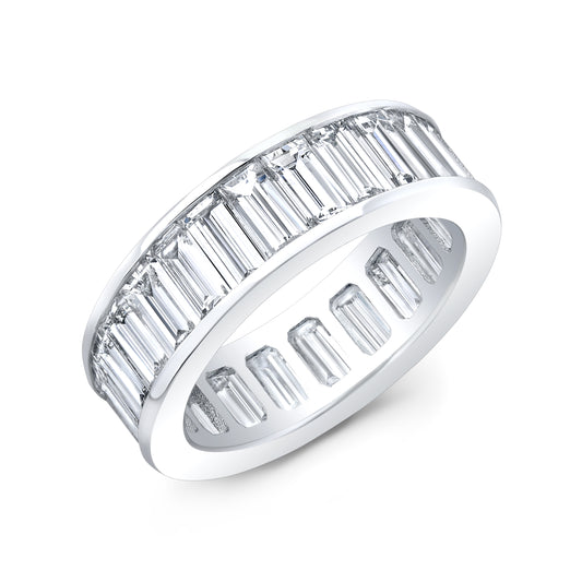 Channel Set Baguette Cut Diamond Eternity Band Ring