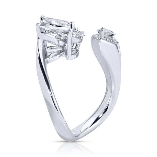 Marquise Cut Diamond Toi et Moi Ring
