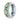 Bezel Set Emerlad Cut Green Emerald and Round Diamond Ring