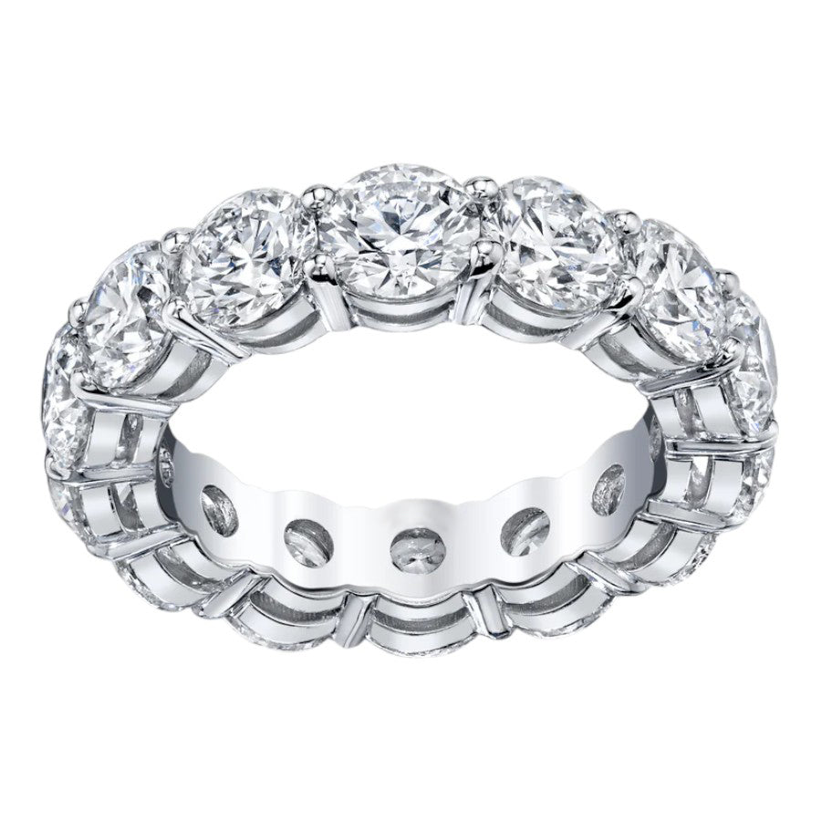 Round Cut Platinum Eternity Band