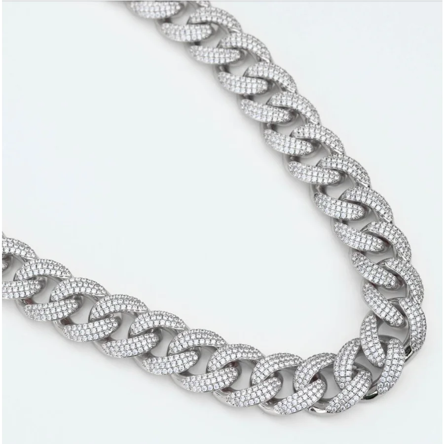 Diamond Cuban Link Chain Necklace Greene Co. Beverly Hills