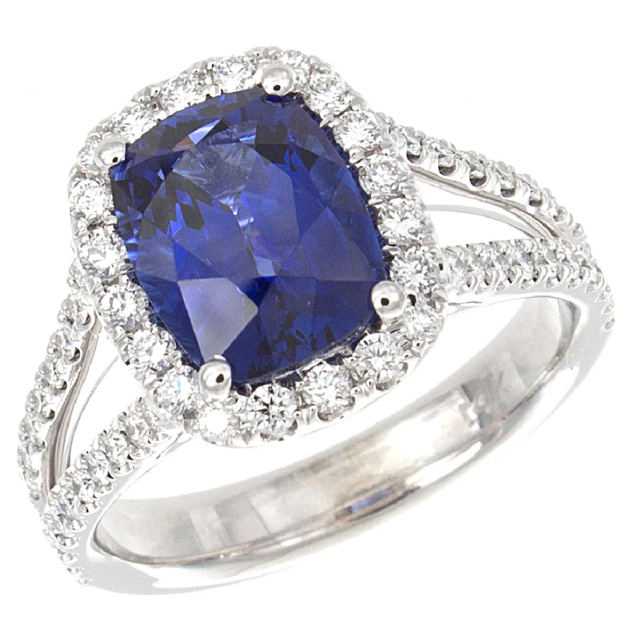 Grand Sapphire and Diamond Ring - women’s ring