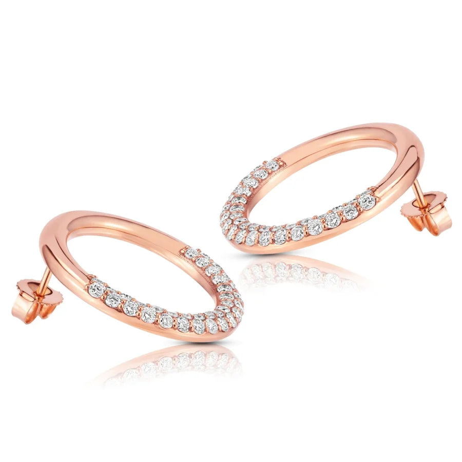 Half Dome Diamond Earrings - Womens earrings