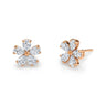 Pear Shaped Diamond Flower Studs - Womens earrings