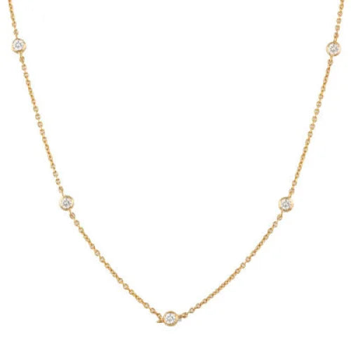 Rose Gold Diamonds by the Yard Necklace - womens necklace