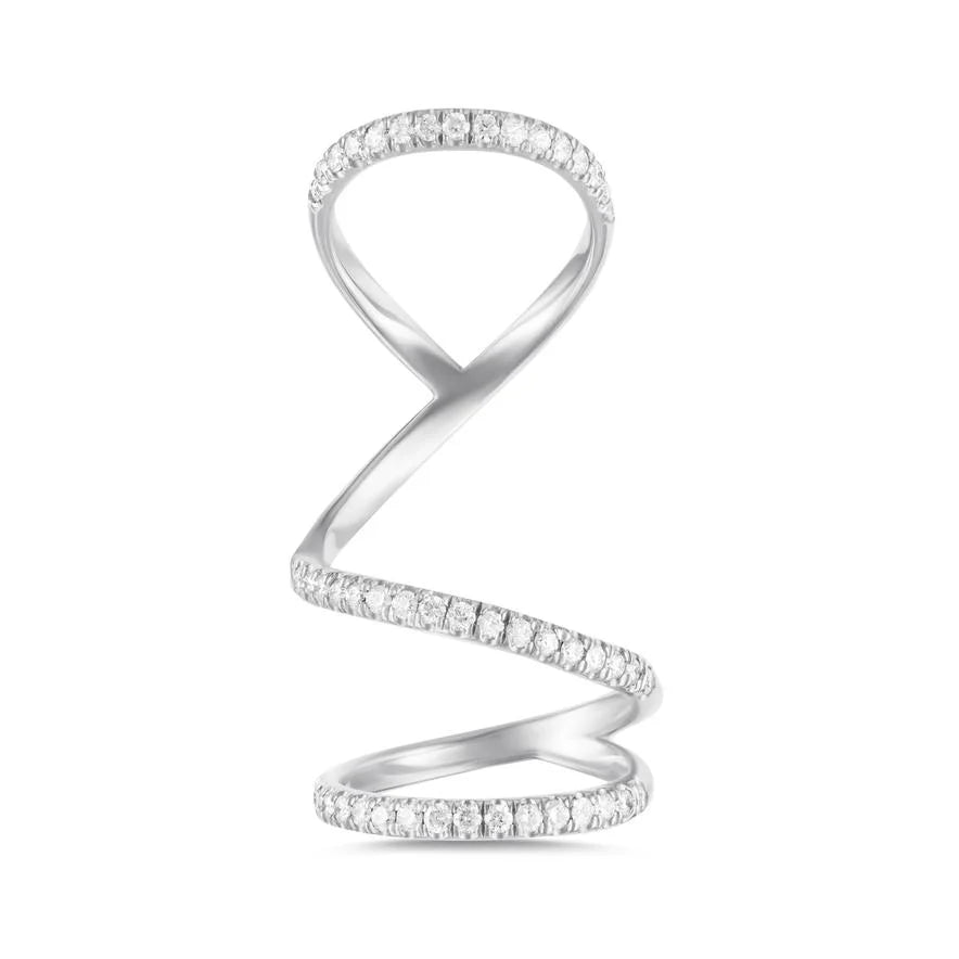 White Gold Arabesque Ring - women’s ring