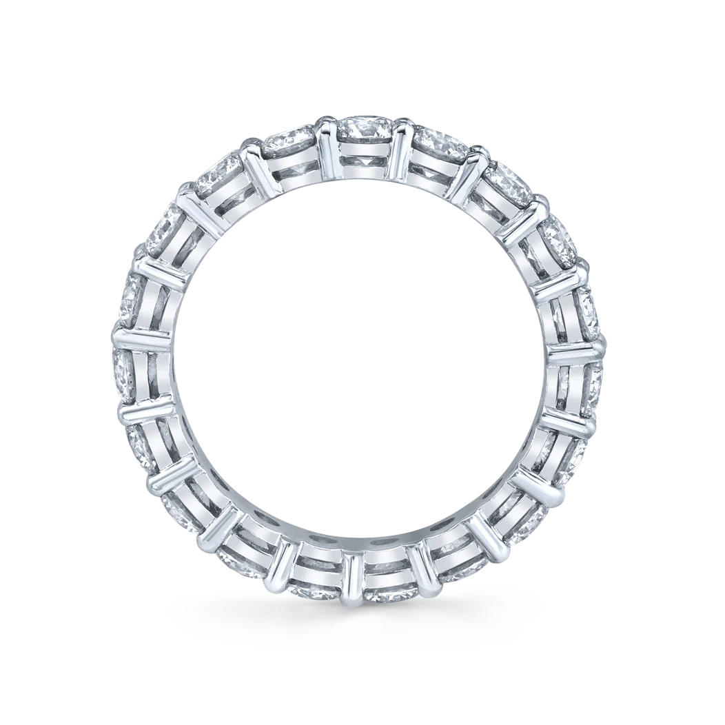 Round Cut Platinum Eternity Band