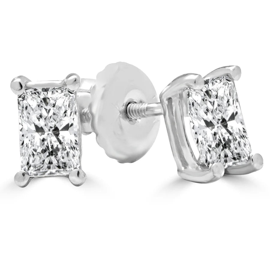 18K White Gold 0.30ctw Diamond Stud Earrings - Womens