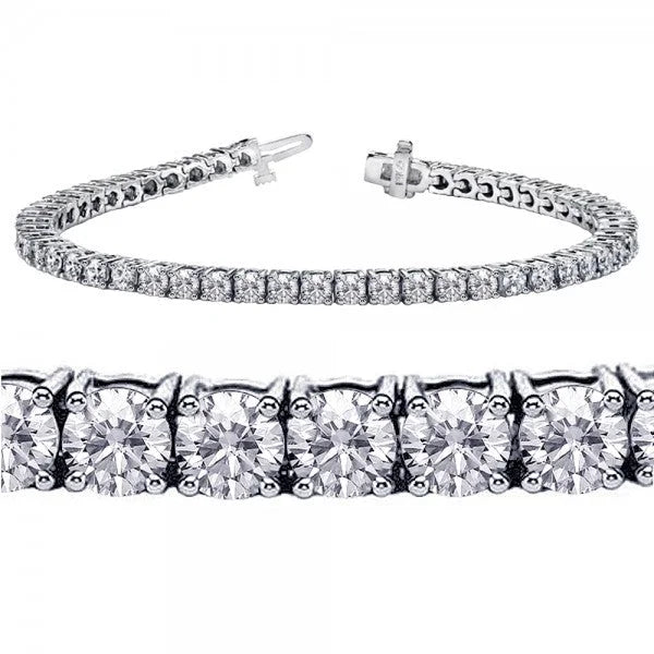 18K White Gold 9 carat Diamond Tennis Bracelet - women’s