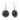18K White Gold Black Diamond Drop Earrings - women’s