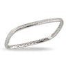 18K White Gold Deco Diamond Bangle - women’s bracelet