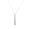 18K White Gold Diamond Pendant - womens necklace
