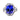 18K White Gold Oval Tanzanite and Round Diamond Ring -