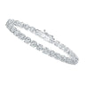 18K White Gold Round Brilliant Diamonds Tennis Bracelet -