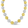 18K Yellow and White Gold Necklace with White and Yellow