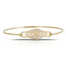 18K Yellow Gold Deco Pave Diamond Bangle - women’s bracelet