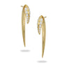 18K Yellow Gold Diamond Swoop Earrings - women’s earrings