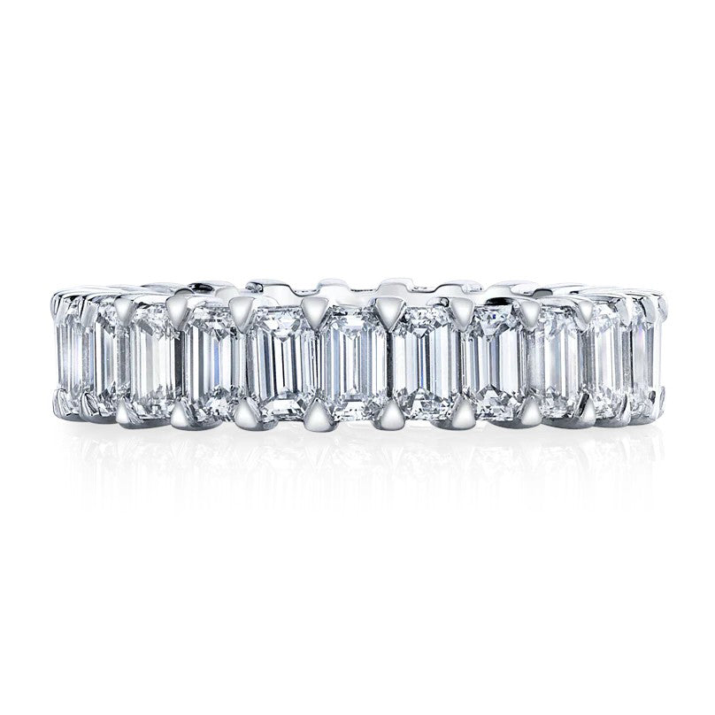 Emerald Cut Platinum Eternity Band