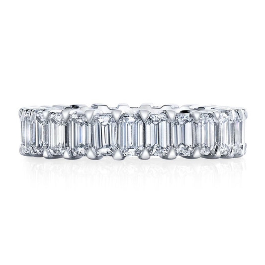 Emerald Cut Platinum Eternity Band
