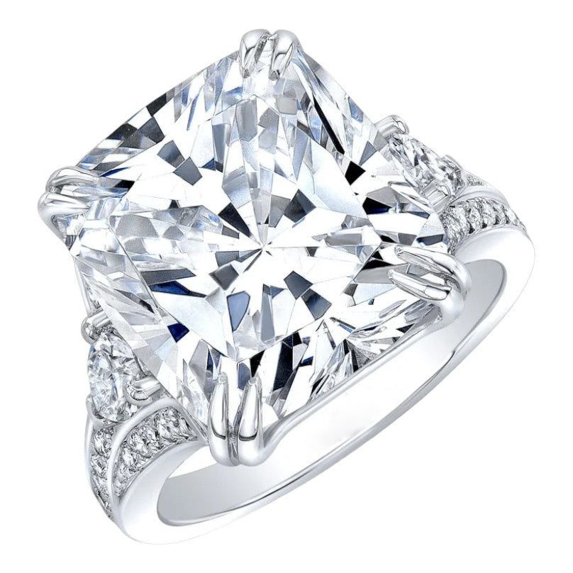 10.03ct Cushion Modified Brilliant Cut - GIA Certified Diamond Engagement Ring