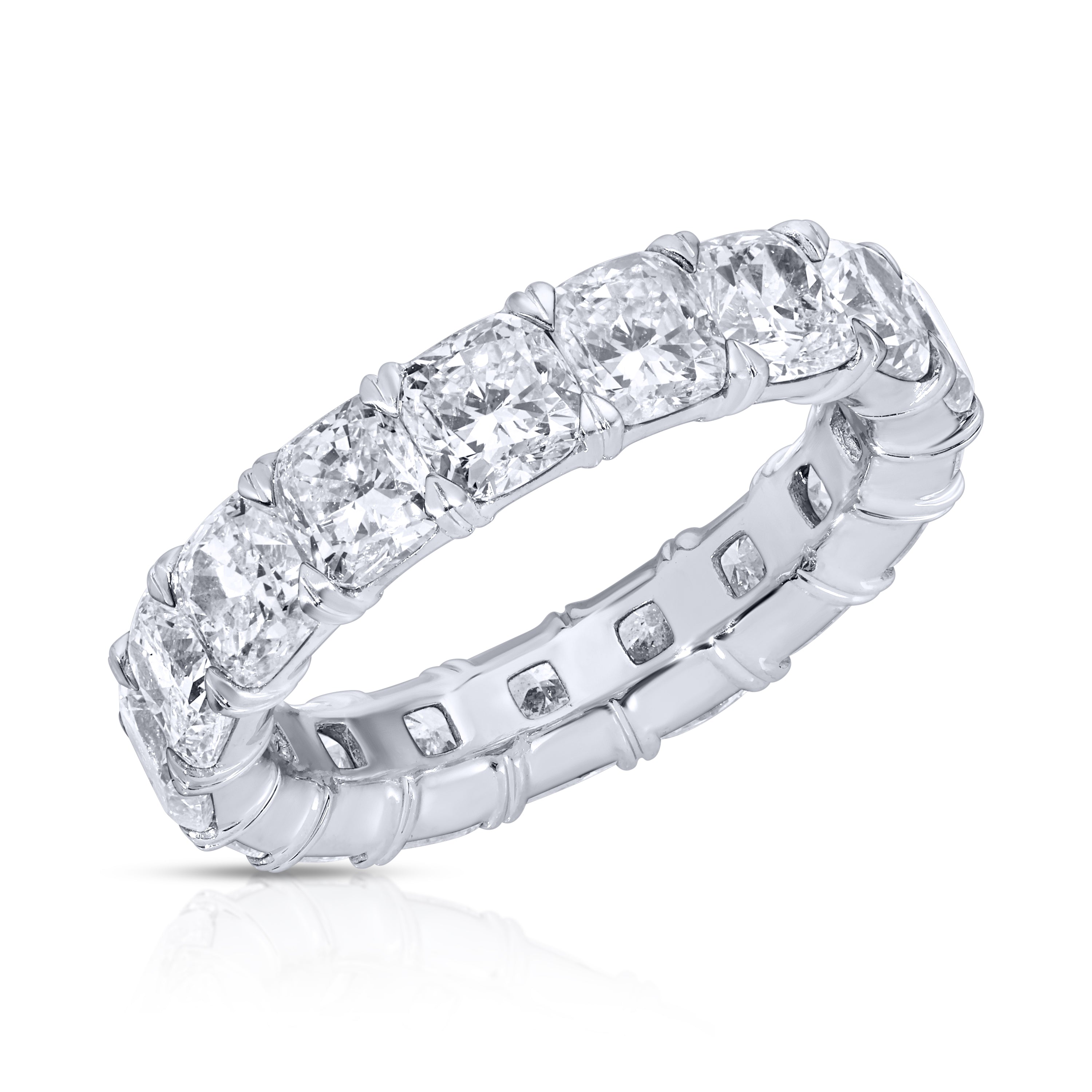 Cushion Cut Diamond Eternity Band Ring