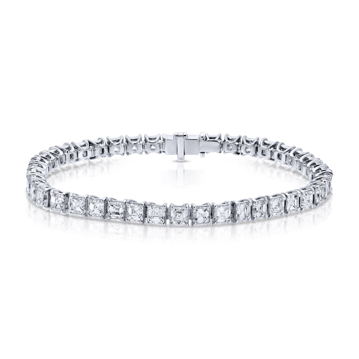 Asscher Cut Diamond Tennis Bracelet