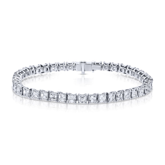 Asscher Cut Diamond Tennis Bracelet