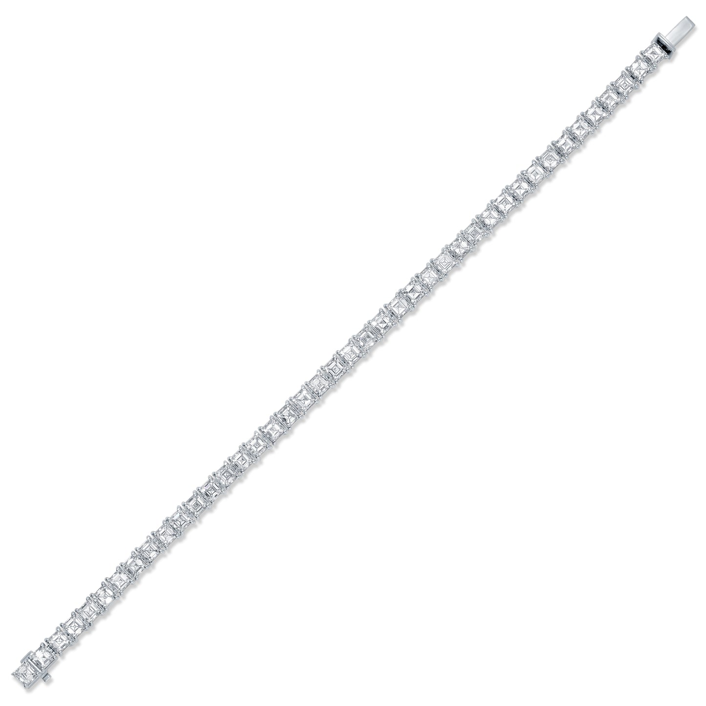 Asscher Cut Diamond Tennis Bracelet