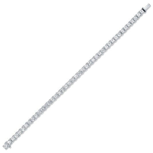 Asscher Cut Diamond Tennis Bracelet