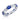 Oval Cut Blue Sapphire and Oval Diamond Eternity Band Ring