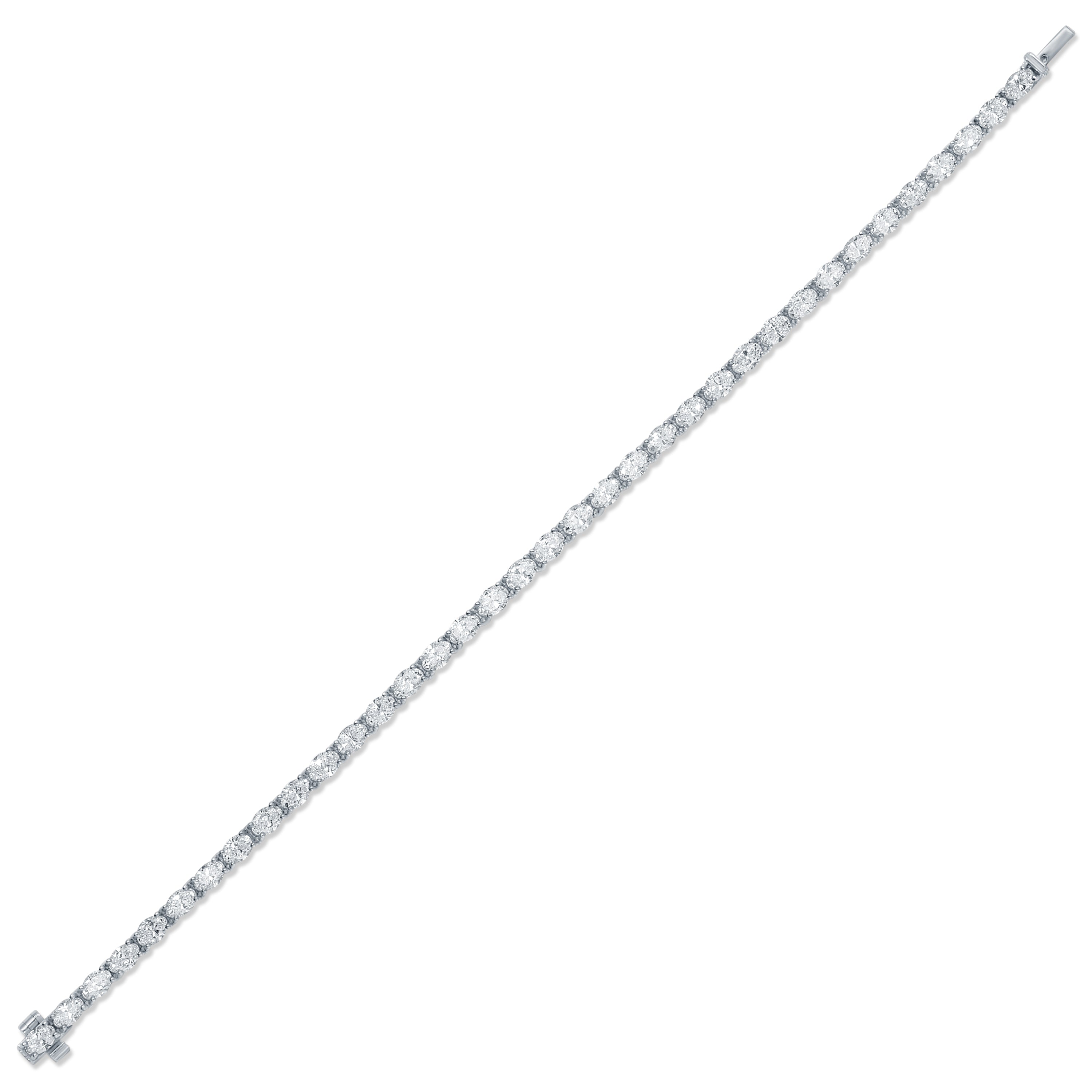 East West Set Oval Cut Diamond Tennis Bracelet