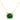 Emerald Cut Green Emerald and Diamond Pendant