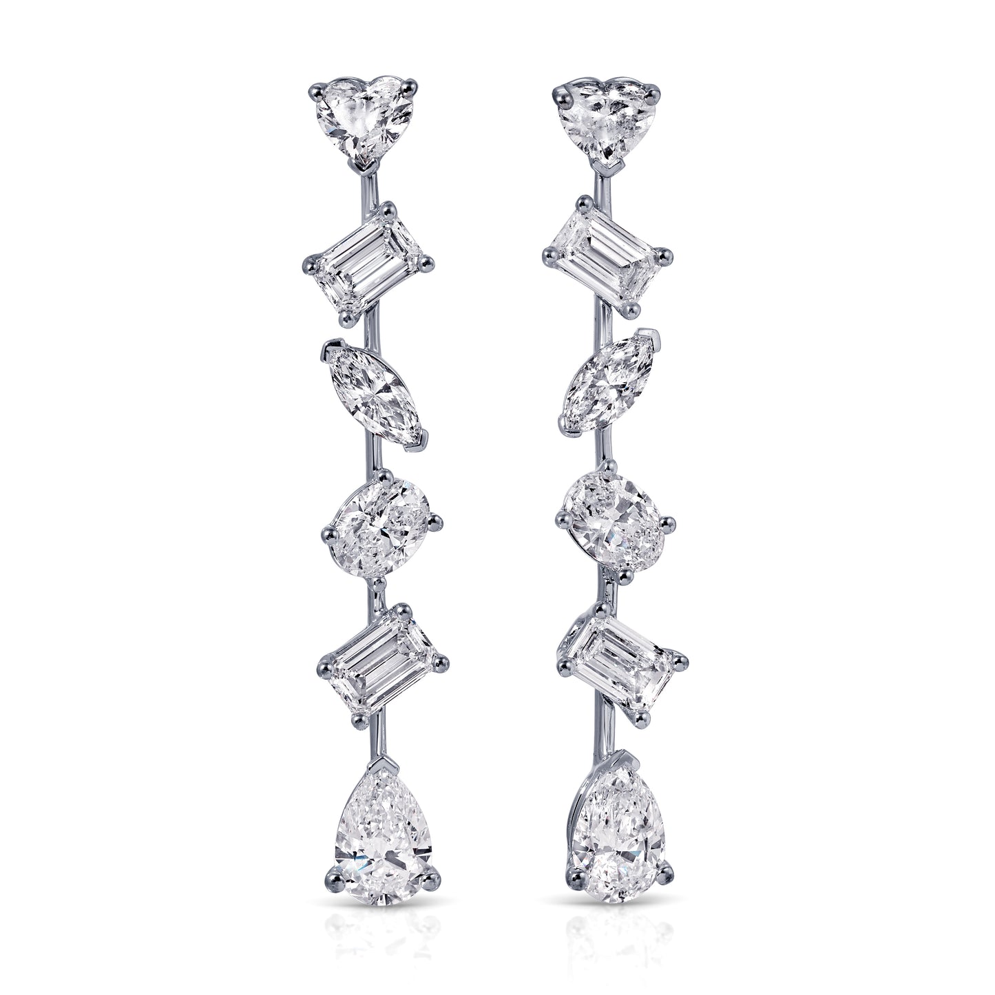 Mixed Fancy Cut Diamond Earrings