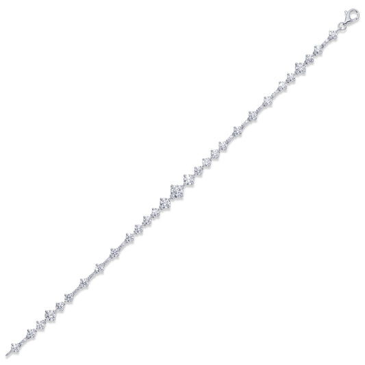 Graduated Round Cut Diamond Tennis Bracelet