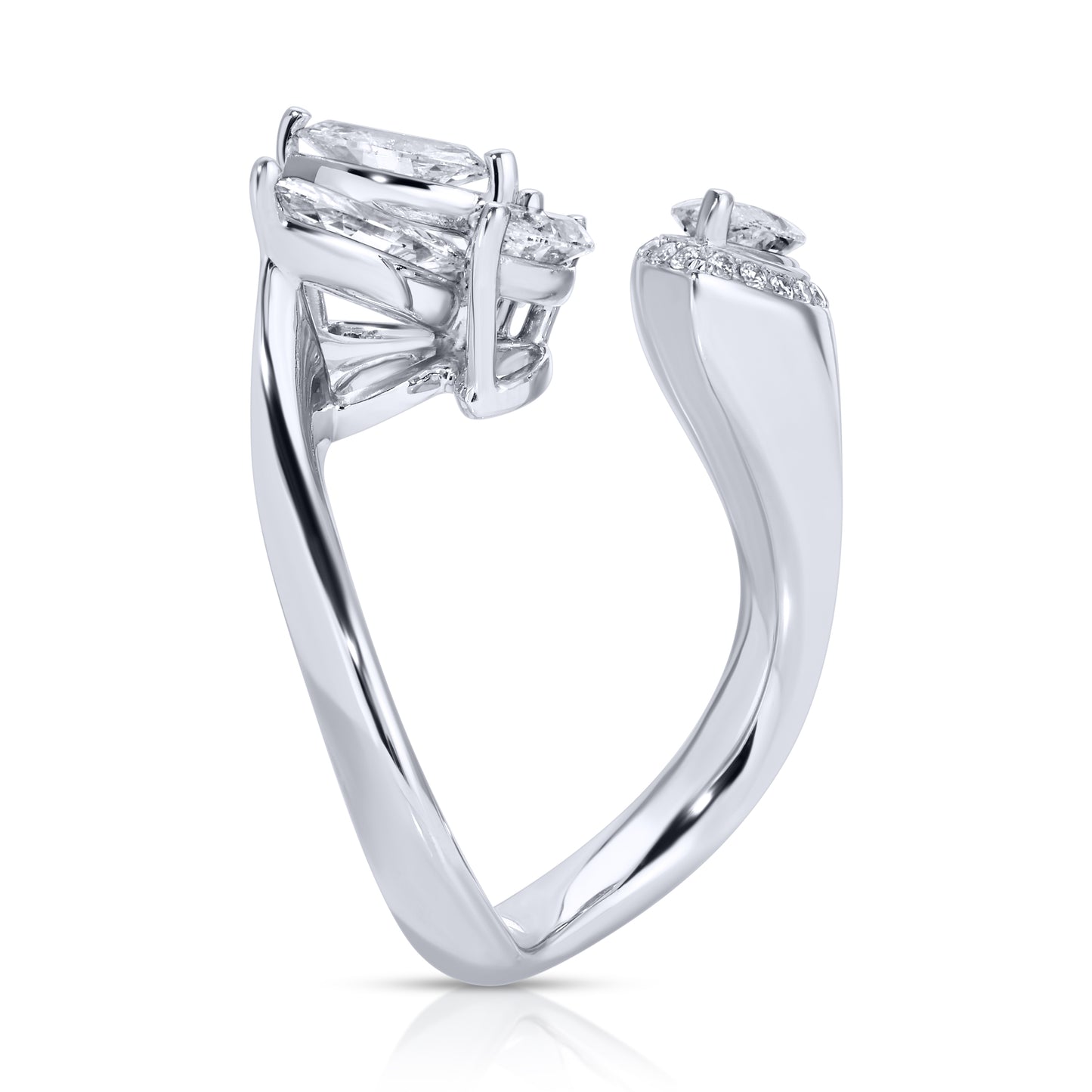 Marquise Cut Diamond Toi et Moi Ring