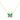 Green Emerald and Diamond Butterfly Pendant