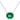 Cushion Cut Green Emerald and Diamond Pendant