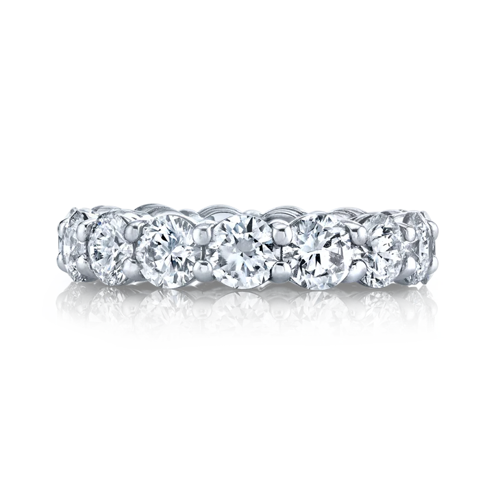 Round Cut Platinum Eternity Band