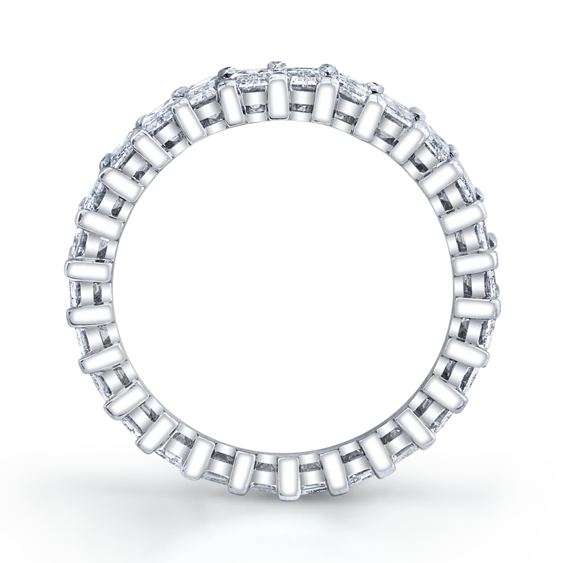 Emerald Cut Platinum Eternity Band