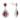 Pear Shape Ruby Earring