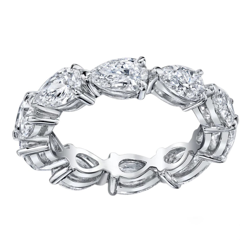 Pear Shaped East-West Eternity Band