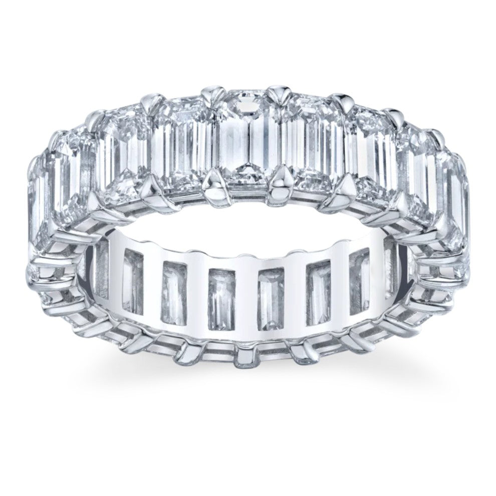 Emerald Cut Platinum Eternity Band