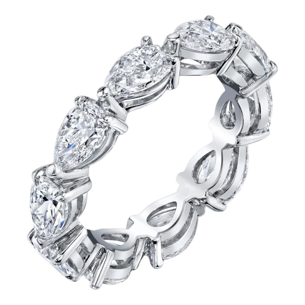 Pear Shaped East-West Eternity Band