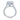 Platinum 3 Sided Shank Round Diamond Ring