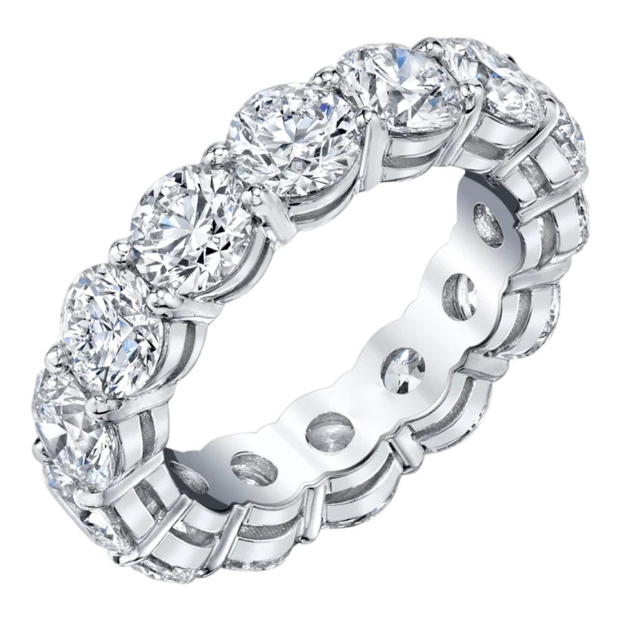 Round Cut Platinum Eternity Band