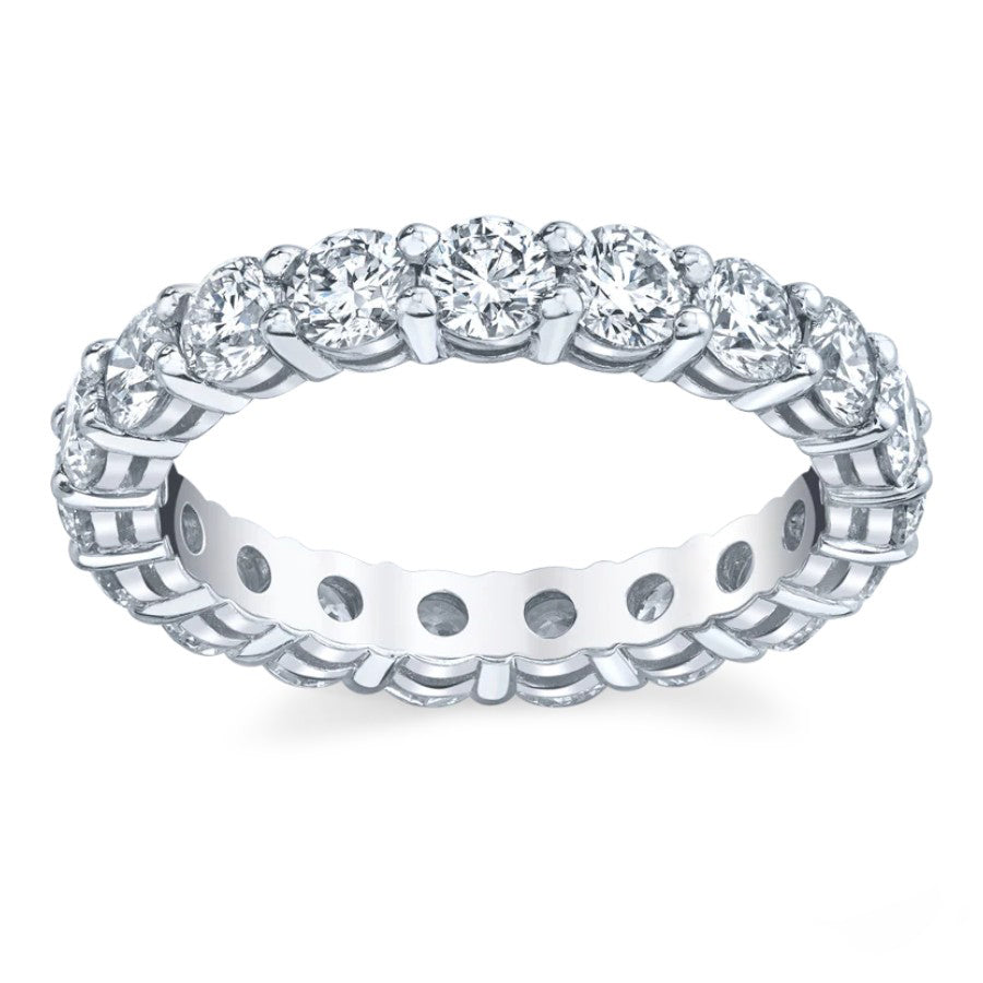Round Cut Platinum Eternity Band