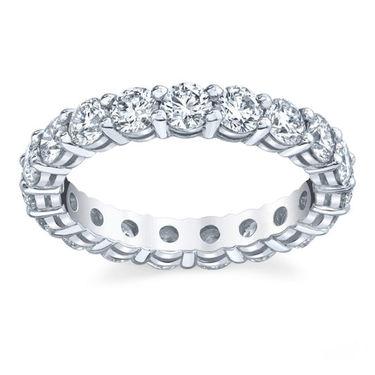 Round Cut Platinum Eternity Band