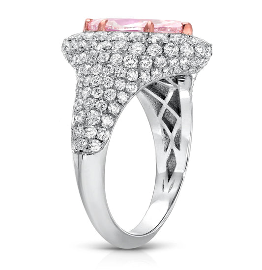 Pink Marquise Diamond Ring in 18K White and Rose Gold