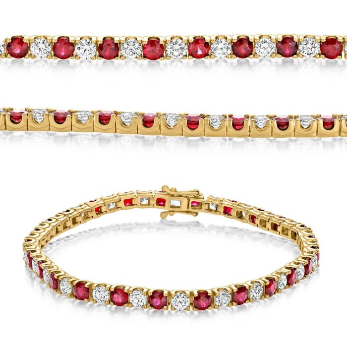 Round Ruby Bracelet