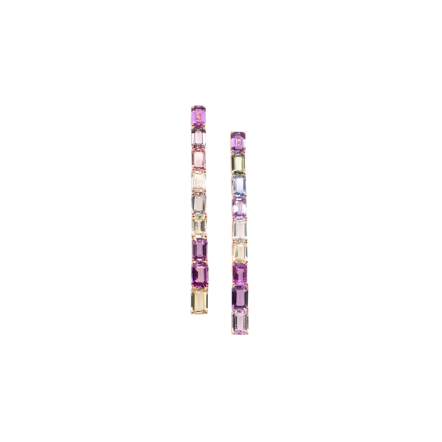 18K Yellow Gold Sapphire Drop Earrings
